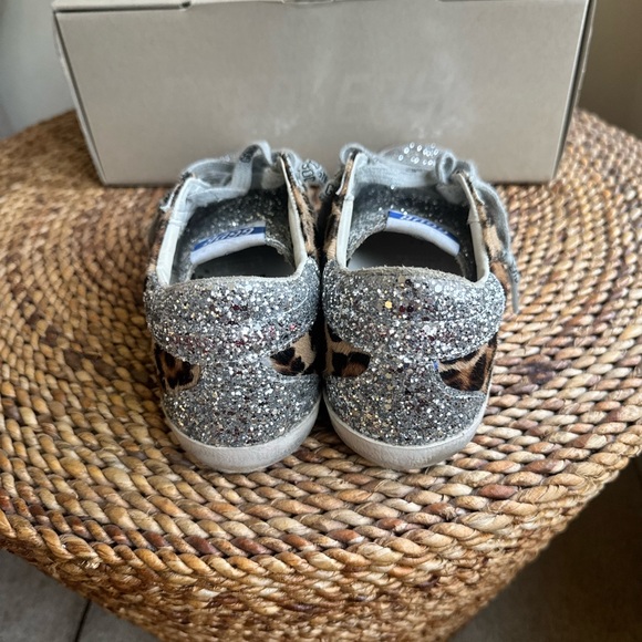 Golden Goose Silver Glitter & Leopard Print Superstar Sneakers - Picture 4 of 5